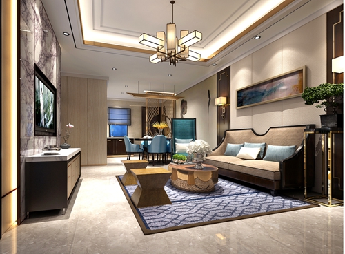 19四層新中式風(fēng)格客廳效果圖_副本