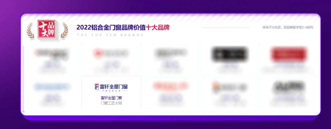 富軒門窗蟬聯(lián)華騰杯鋁合金門窗十佳品牌、鋁合金門窗價值十大品牌