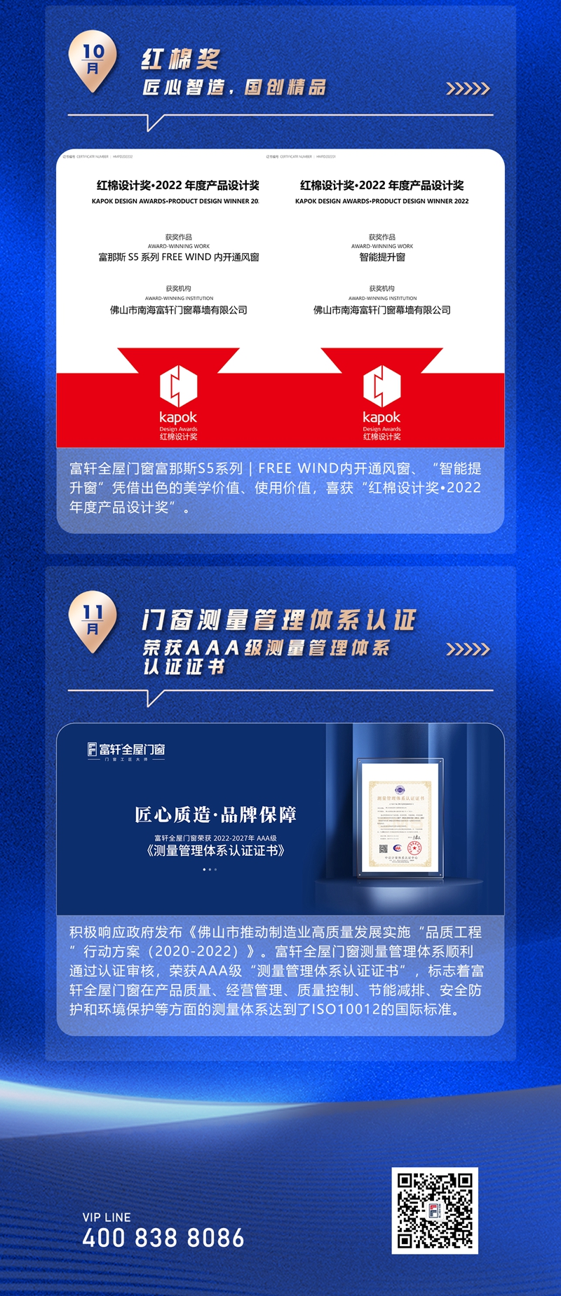 富軒全屋門窗2022年度榮譽回顧